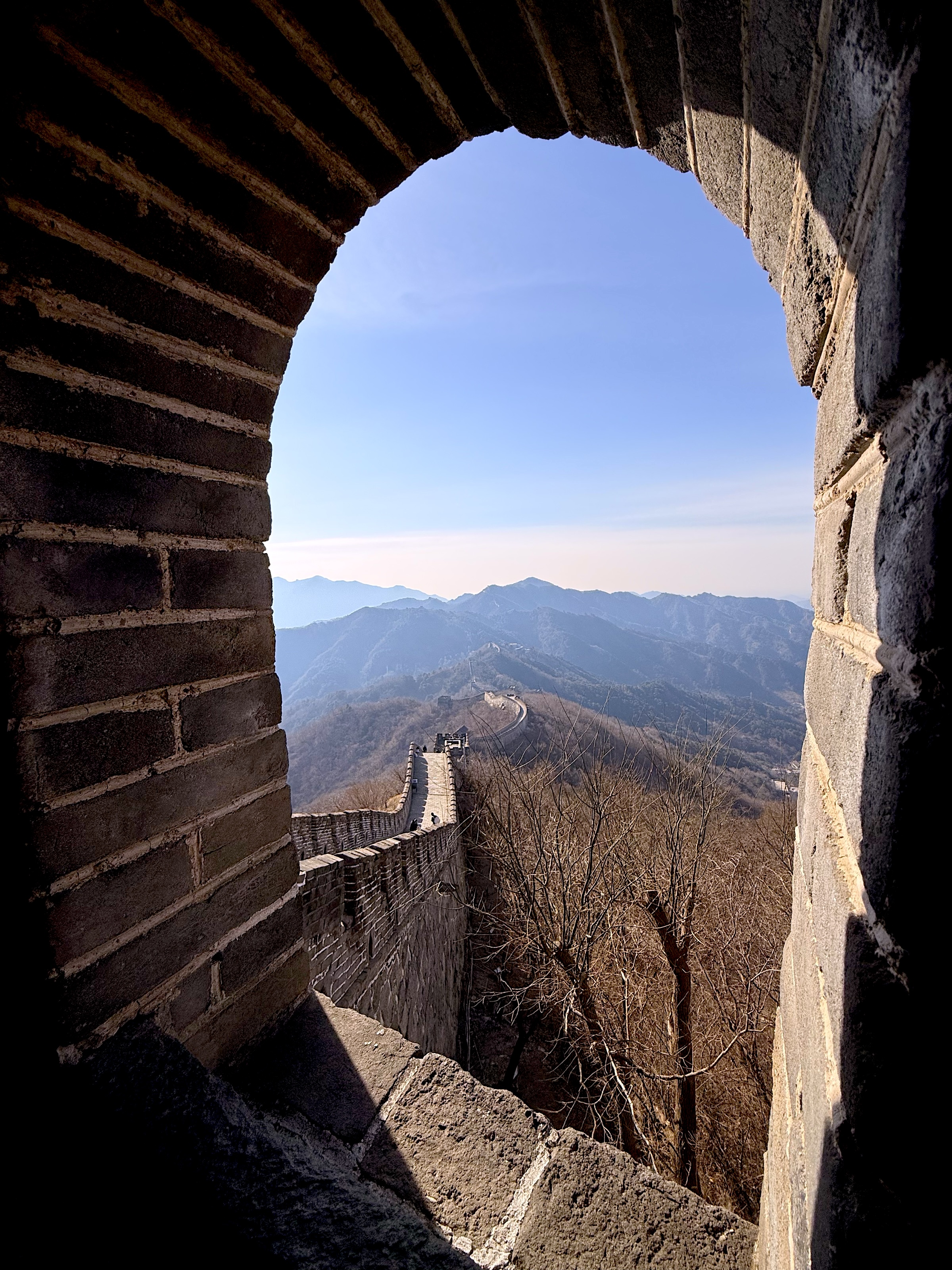Blick aus einem Wachturm der Großen Mauer